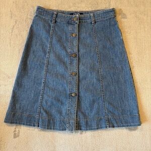 Chaps Y2K Jean Denim Festival Mall Skirt Sz 4